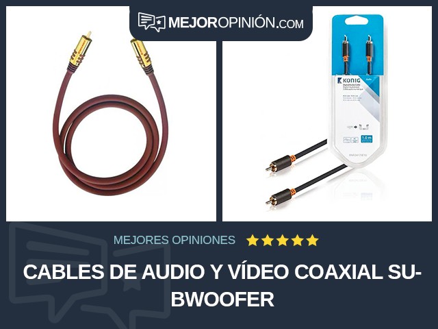 Cables de audio y vídeo Coaxial Subwoofer