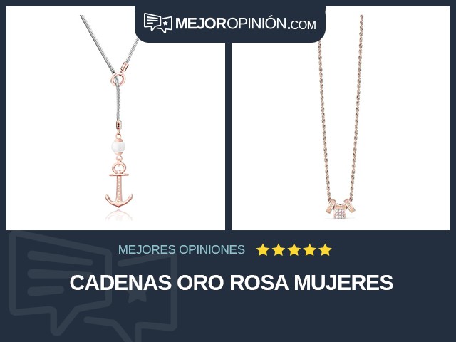 Cadenas Oro rosa Mujeres
