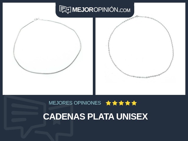 Cadenas Plata Unisex