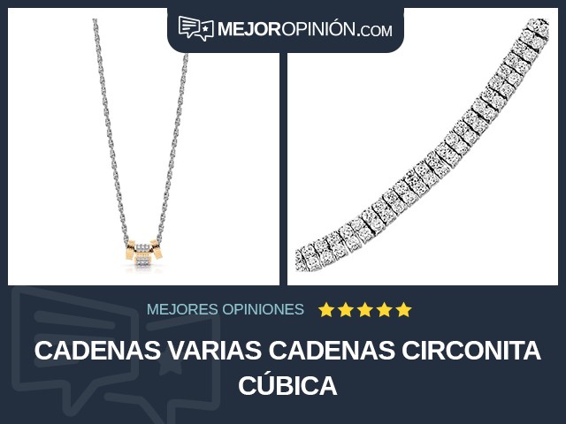 Cadenas Varias cadenas Circonita cúbica