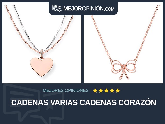 Cadenas Varias cadenas Corazón