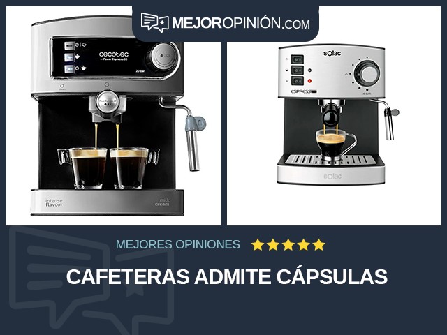 Cafeteras Admite cápsulas