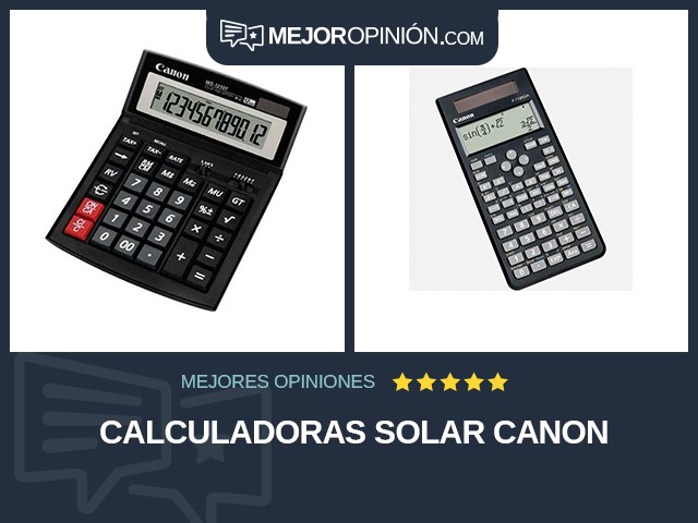 Calculadoras Solar Canon