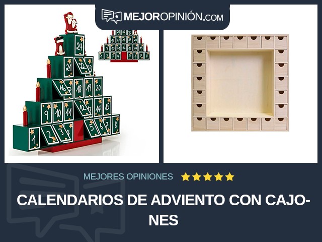 Calendarios de Adviento Con cajones