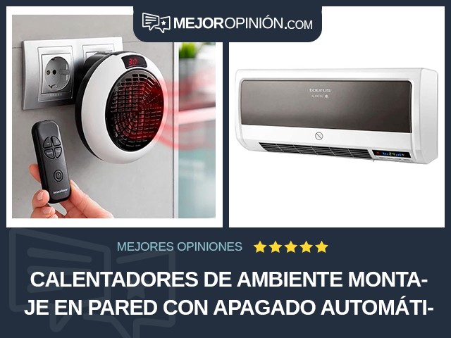 Calentadores de ambiente Montaje en pared Con apagado automático