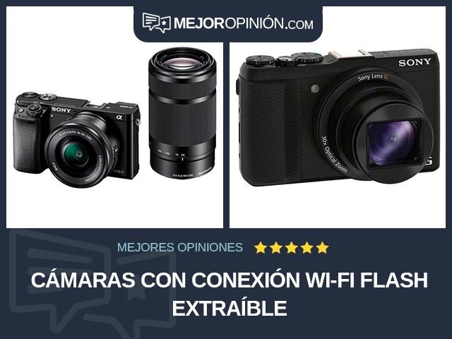 Cámaras Con conexión Wi-Fi Flash extraíble