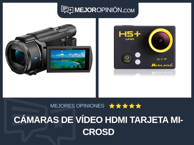 Cámaras de vídeo HDMI Tarjeta microSD