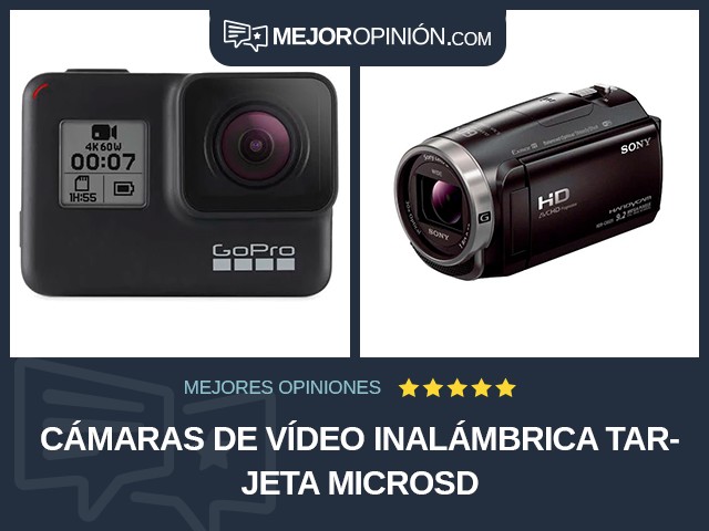 Cámaras de vídeo Inalámbrica Tarjeta microSD