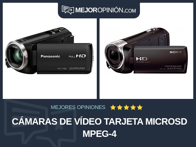 Cámaras de vídeo Tarjeta microSD MPEG-4