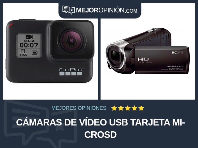 Cámaras de vídeo USB Tarjeta microSD