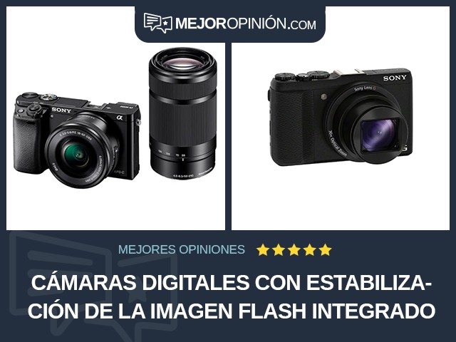 Cámaras digitales Con estabilización de la imagen Flash integrado