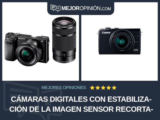 Cámaras digitales Con estabilización de la imagen Sensor recortado