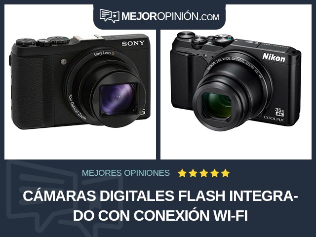 Cámaras digitales Flash integrado Con conexión Wi-Fi