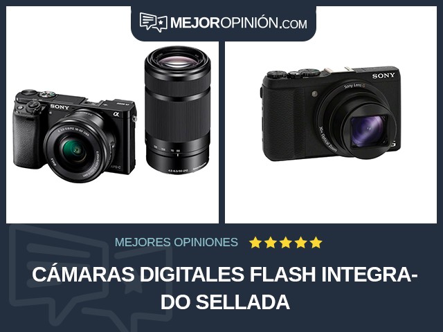 Cámaras digitales Flash integrado Sellada