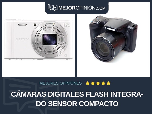 Cámaras digitales Flash integrado Sensor compacto