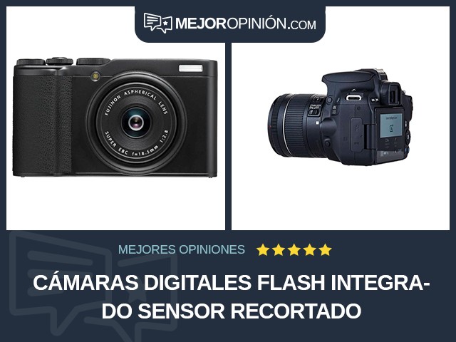 Cámaras digitales Flash integrado Sensor recortado