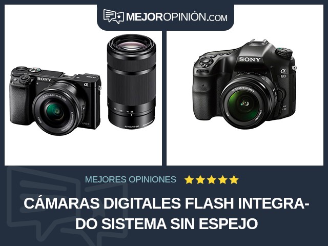 Cámaras digitales Flash integrado Sistema sin espejo