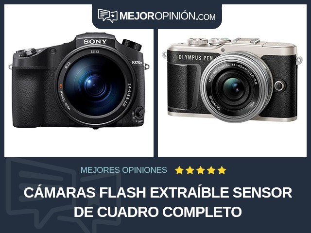 Cámaras Flash extraíble Sensor de cuadro completo