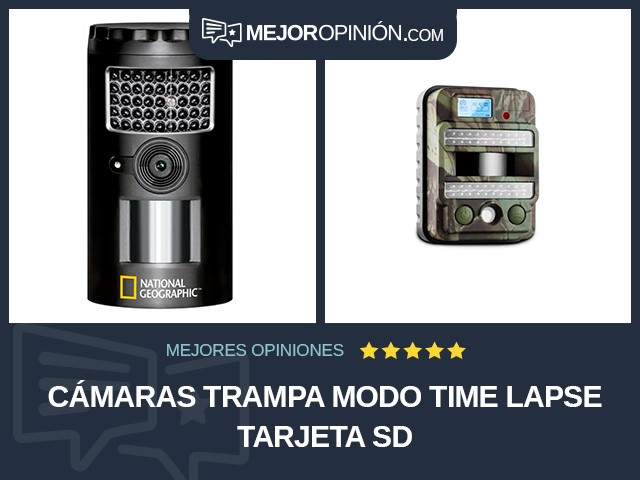 Cámaras trampa Modo time lapse Tarjeta SD
