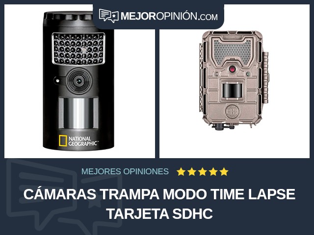 Cámaras trampa Modo time lapse Tarjeta SDHC