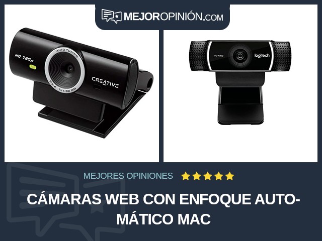 Cámaras web Con enfoque automático Mac