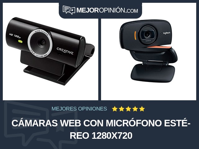 Cámaras web Con micrófono estéreo 1280x720