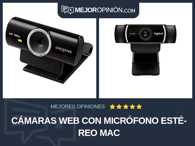 Cámaras web Con micrófono estéreo Mac