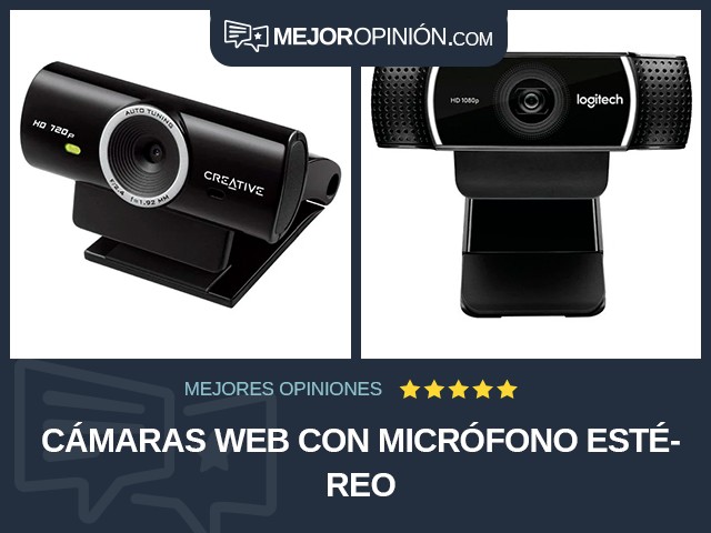 Cámaras web Con micrófono estéreo