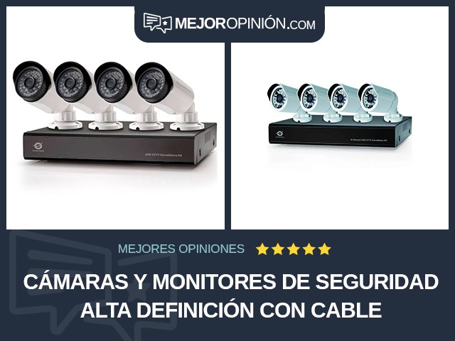 Cámaras y monitores de seguridad Alta definición Con cable