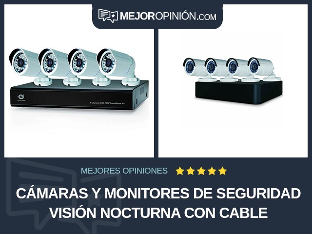 Cámaras y monitores de seguridad Visión nocturna Con cable