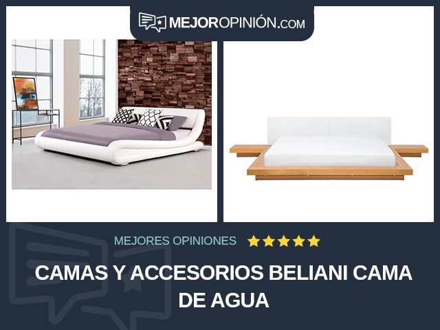 Camas y accesorios Beliani Cama de agua