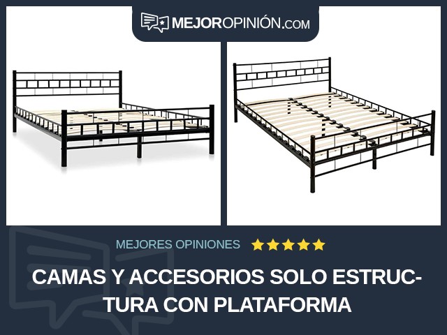 Camas y accesorios Solo estructura Con plataforma