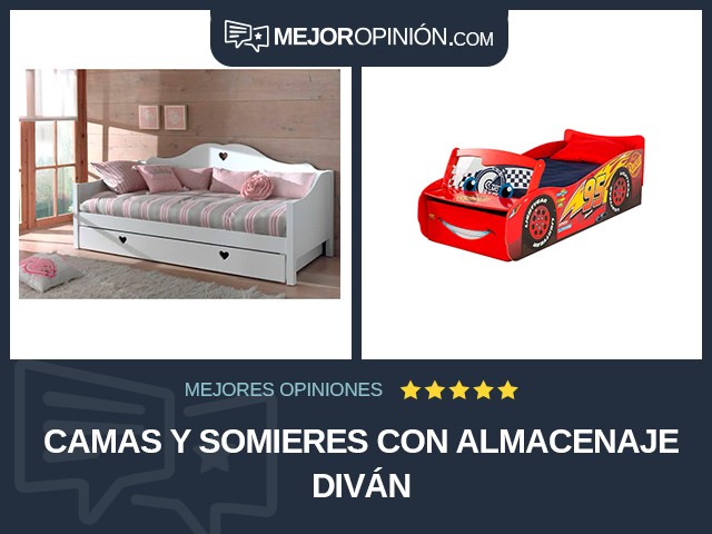 Camas y somieres Con almacenaje Diván