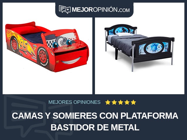 Camas y somieres Con plataforma Bastidor de metal