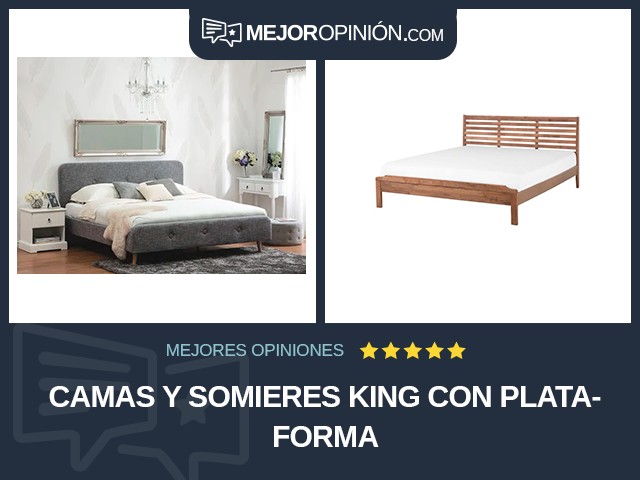 Camas y somieres King Con plataforma