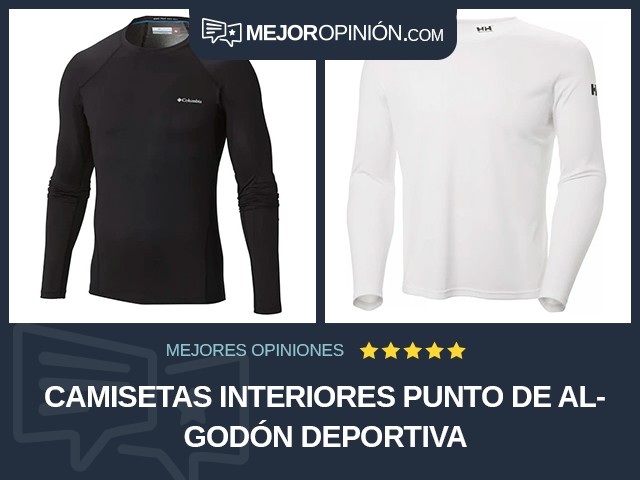 Camisetas interiores Punto de algodón Deportiva