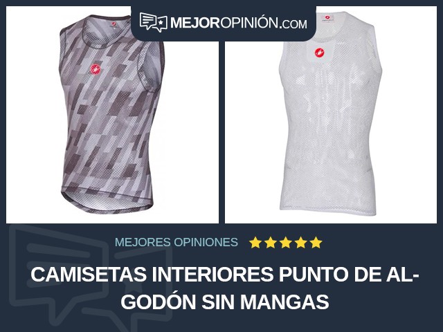 Camisetas interiores Punto de algodón Sin mangas