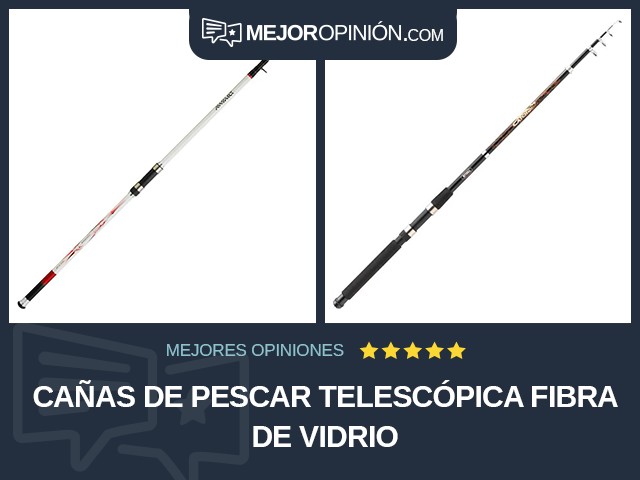 Cañas de pescar Telescópica Fibra de vidrio