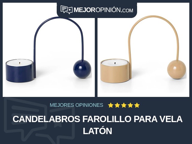 Candelabros Farolillo para vela Latón