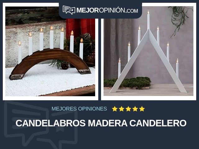 Candelabros Madera Candelero