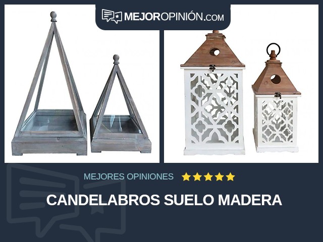 Candelabros Suelo Madera