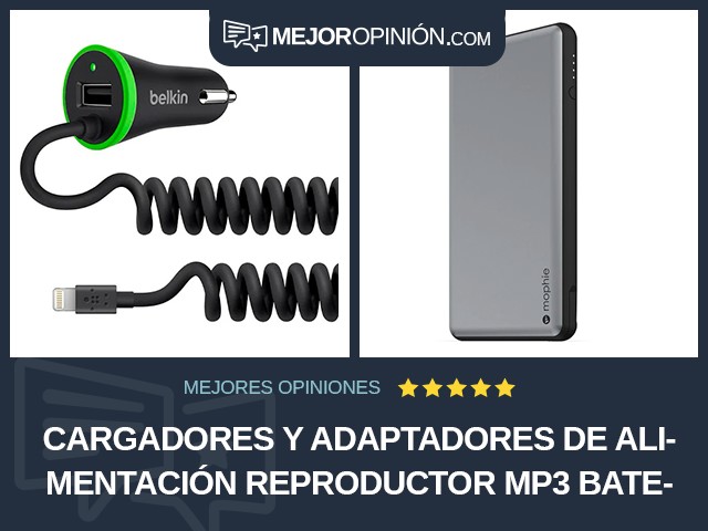 Cargadores y adaptadores de alimentación Reproductor MP3 Batería portátil