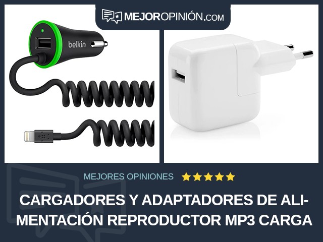 Cargadores y adaptadores de alimentación Reproductor MP3 Carga rápida
