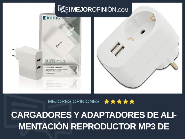 Cargadores y adaptadores de alimentación Reproductor MP3 De pared