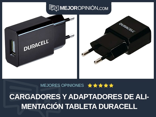 Cargadores y adaptadores de alimentación Tableta Duracell