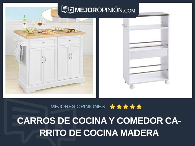 Carros de cocina y comedor Carrito de cocina Madera