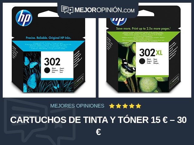 Cartuchos de tinta y tóner 15 € – 30 €