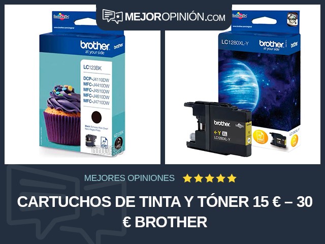 Cartuchos de tinta y tóner 15 € – 30 € Brother