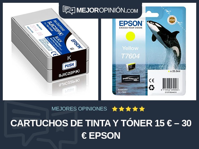 Cartuchos de tinta y tóner 15 € – 30 € Epson