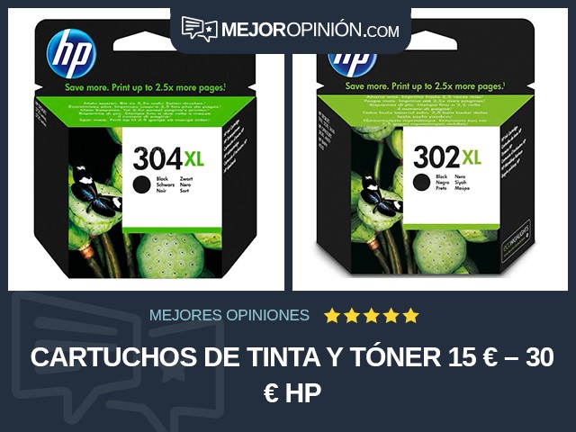 Cartuchos de tinta y tóner 15 € – 30 € HP